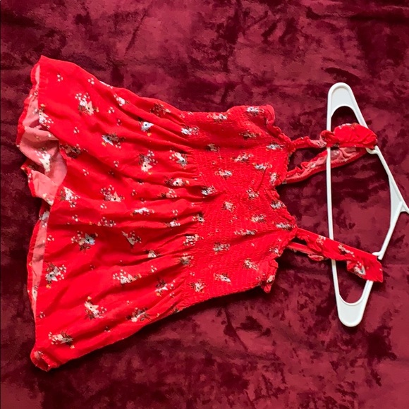 No Boundaries Tops - Red spaghetti strap blouse
